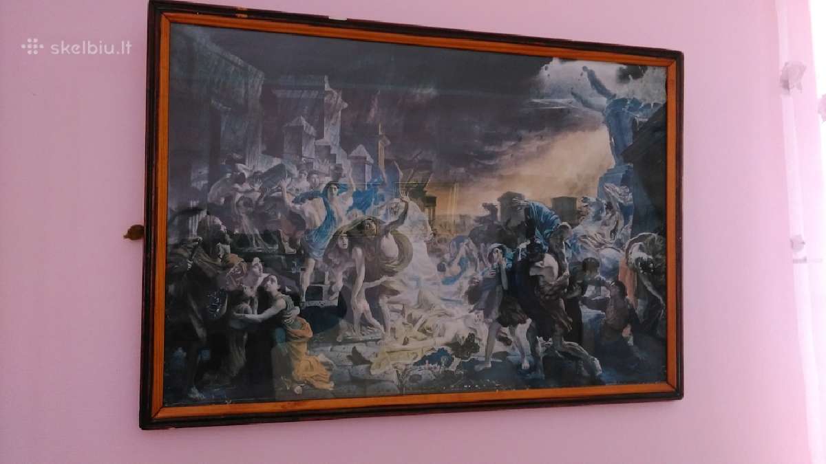 Senovinis paveikslas ,Pompejos žlugimas