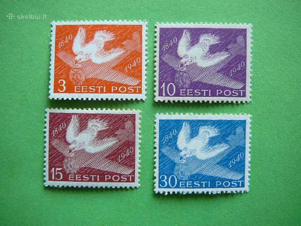 Estija Pauksciai Balandziai 1940 Mnh es160/3s