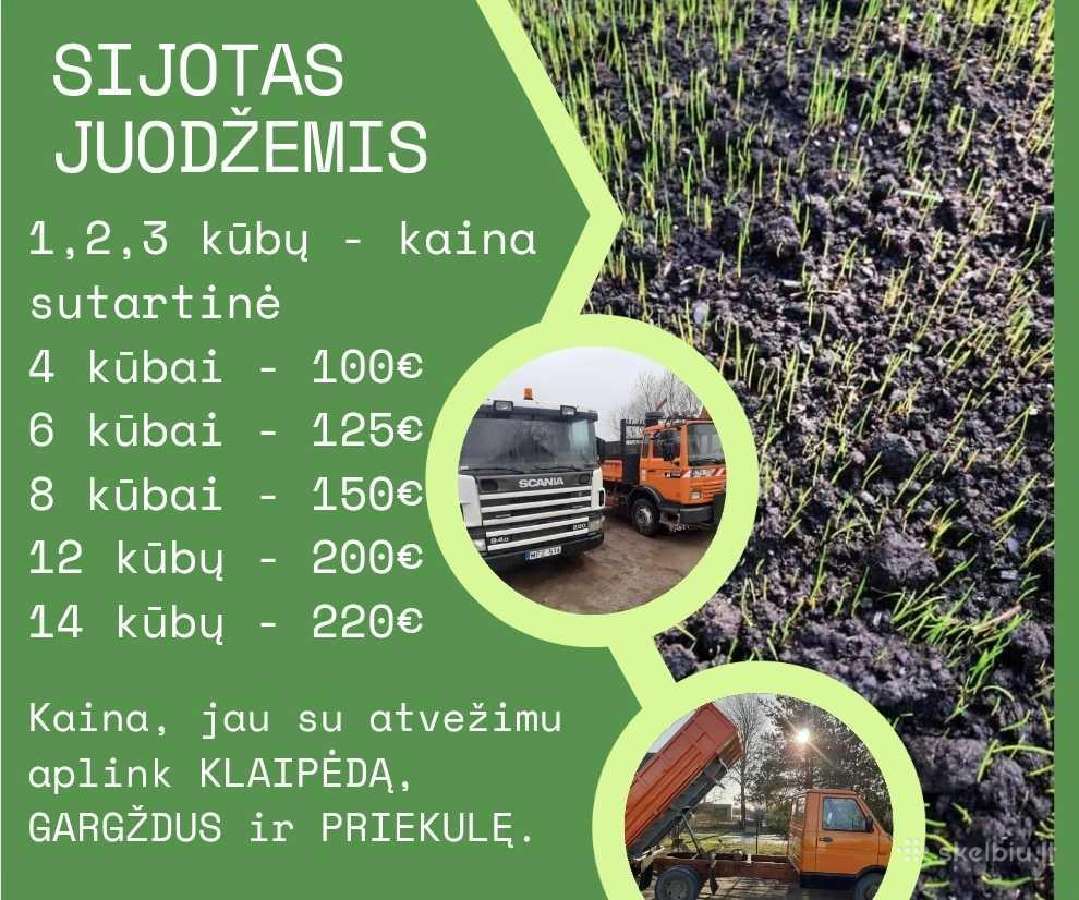Juodžemis Daržui Durpės Šilauogėm Mėšlas Kompostas - nuotraukos Nr. 3