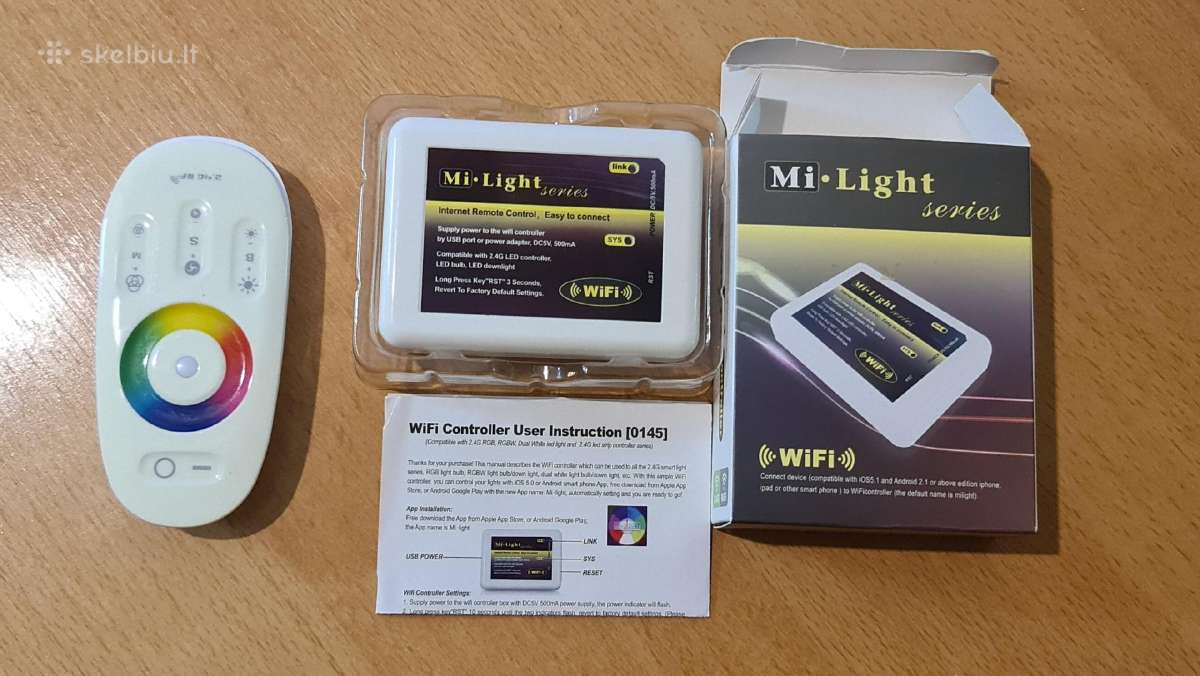 Mi-light kontroleris LED juostai dimeriuoti