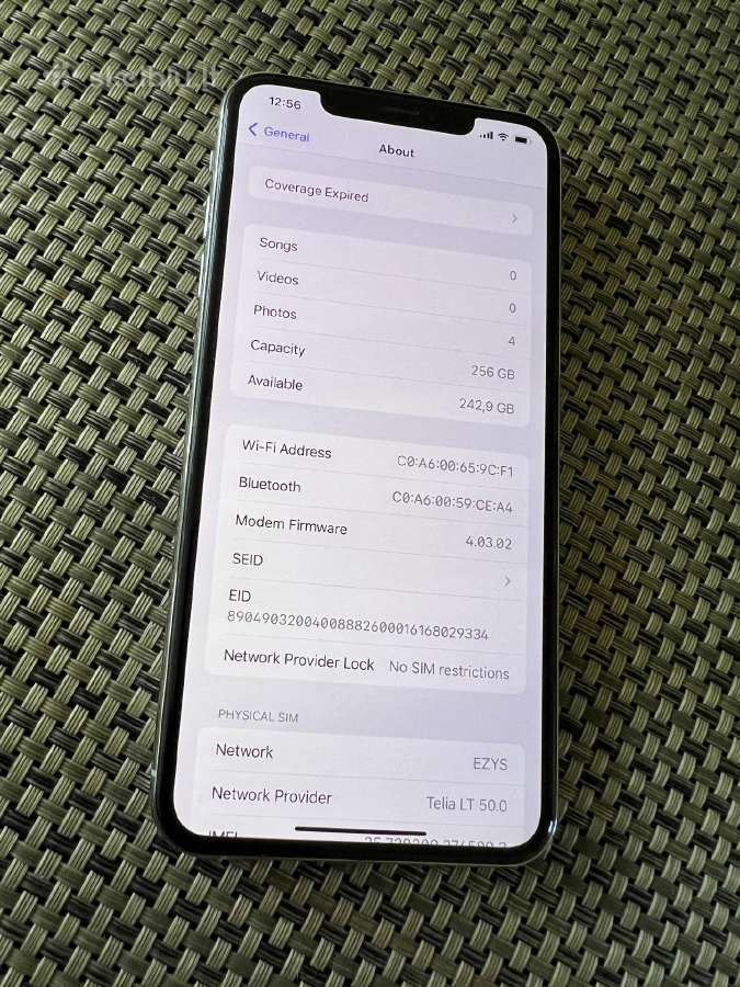 iPhone Xs Max 256 GB Silver idealios būklės - nuotraukos Nr. 6