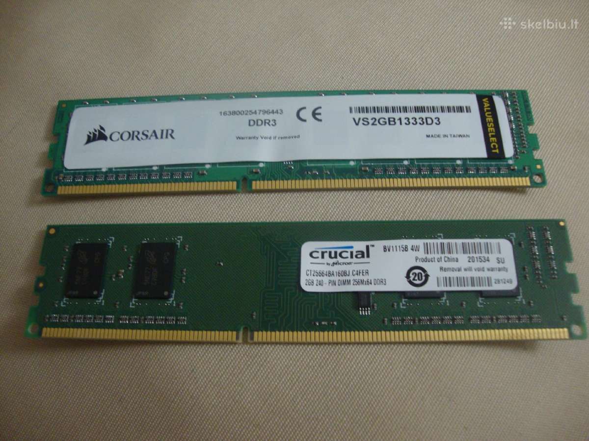 RAM atmintis Sdram, Ddr3 2gb, 8gb desktop laptop