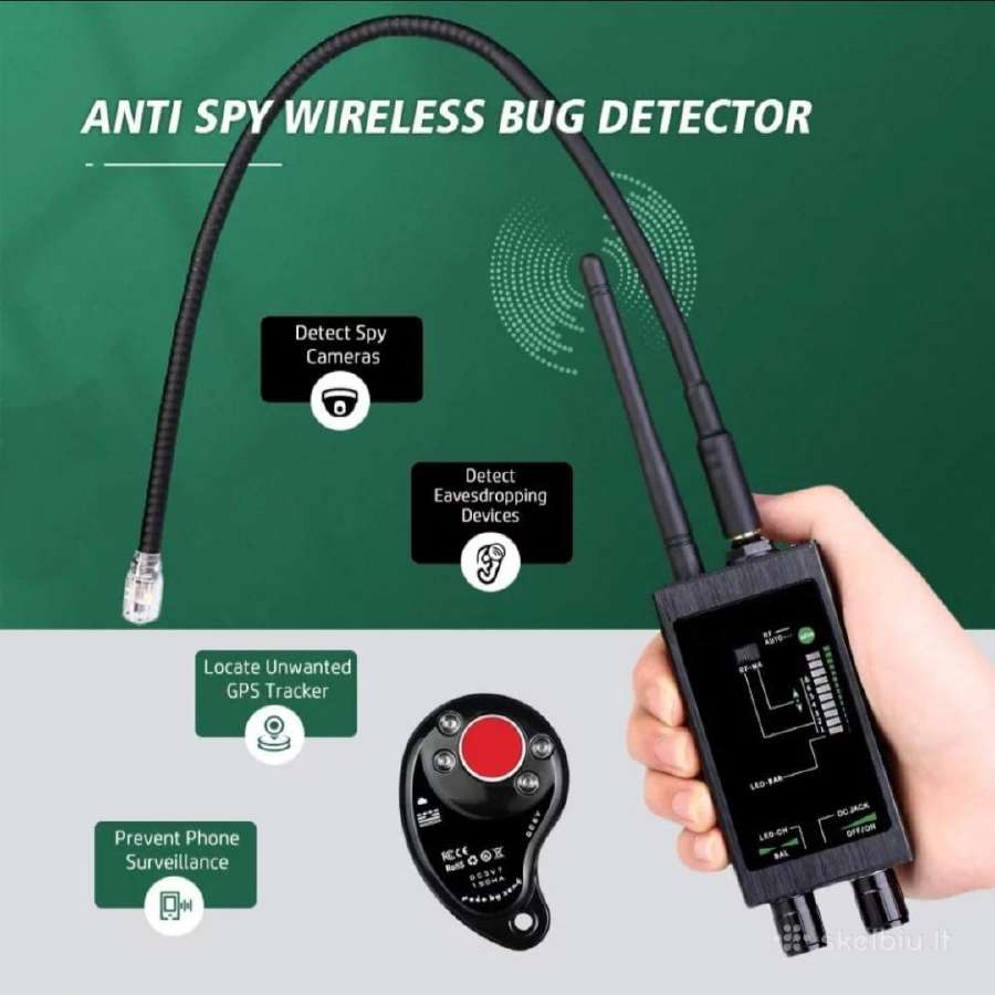 Gsm, GPS, WiFi, 4G, 5G dažnių Detektorius M-8000 - nuotraukos Nr. 2