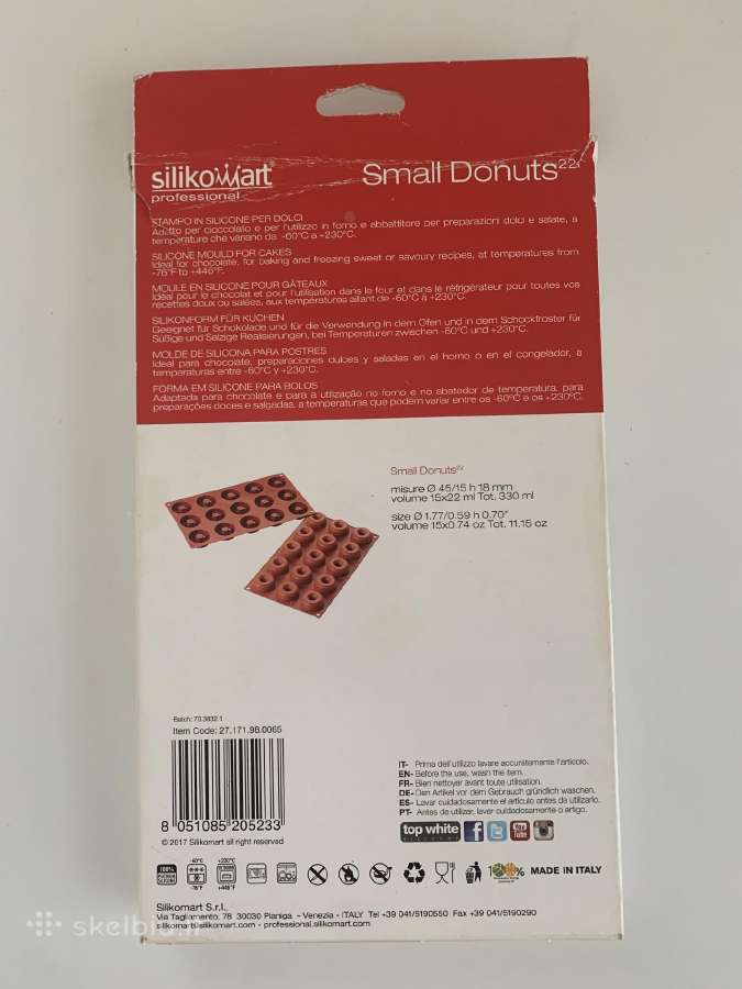 Silikoninė forma Donuts mažoms spurgytėms - nuotraukos Nr. 6
