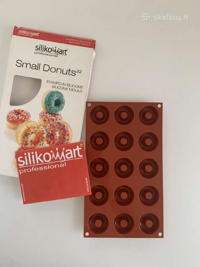 Silikoninė forma Donuts mažoms spurgytėms