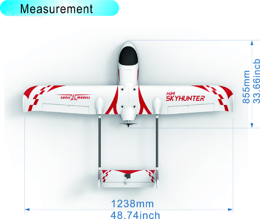 Nauji RC lėktuvai Sonicmodell Mini Skyhunter V2 - nuotraukos Nr. 7