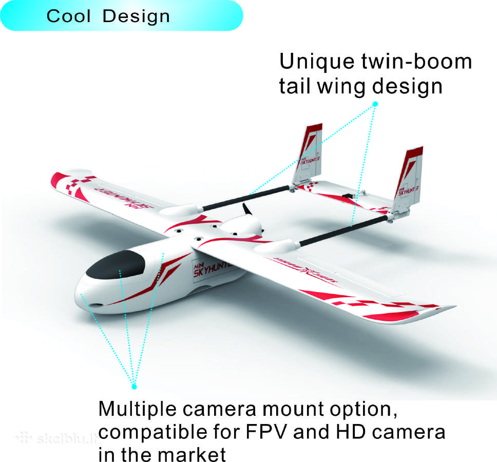 Nauji RC lėktuvai Sonicmodell Mini Skyhunter V2 - nuotraukos Nr. 4