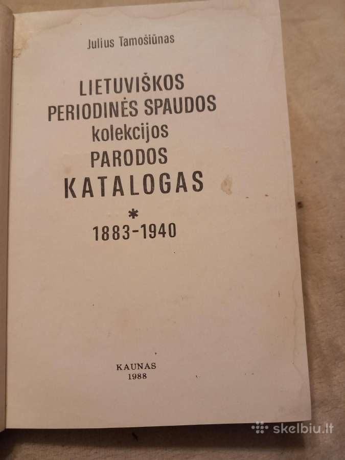 Juliaus Tamošiūno spaudos katalogas - nuotraukos Nr. 3