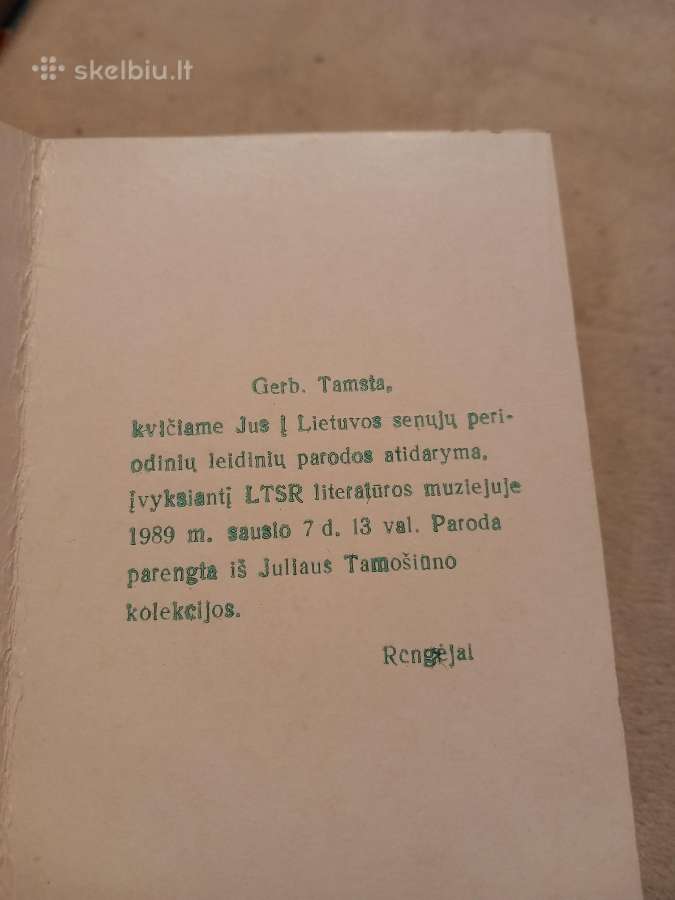 Juliaus Tamošiūno spaudos katalogas - nuotraukos Nr. 11