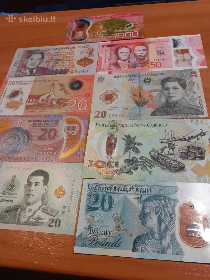 Naujausi polimeriniai pasaulio banknotai