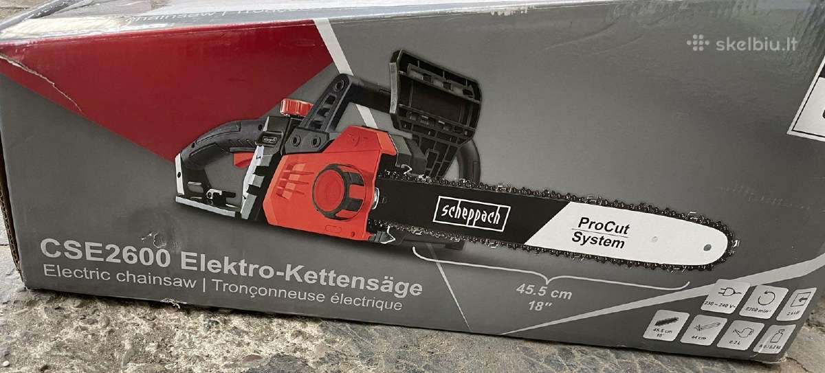 Elektrinis grandininis pjūklas, scheppach Cse2600 - nuotraukos Nr. 2