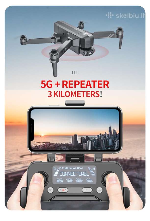 Sjrc F11s 4k Pro dronas su GPS ir WiFi - nuotraukos Nr. 2