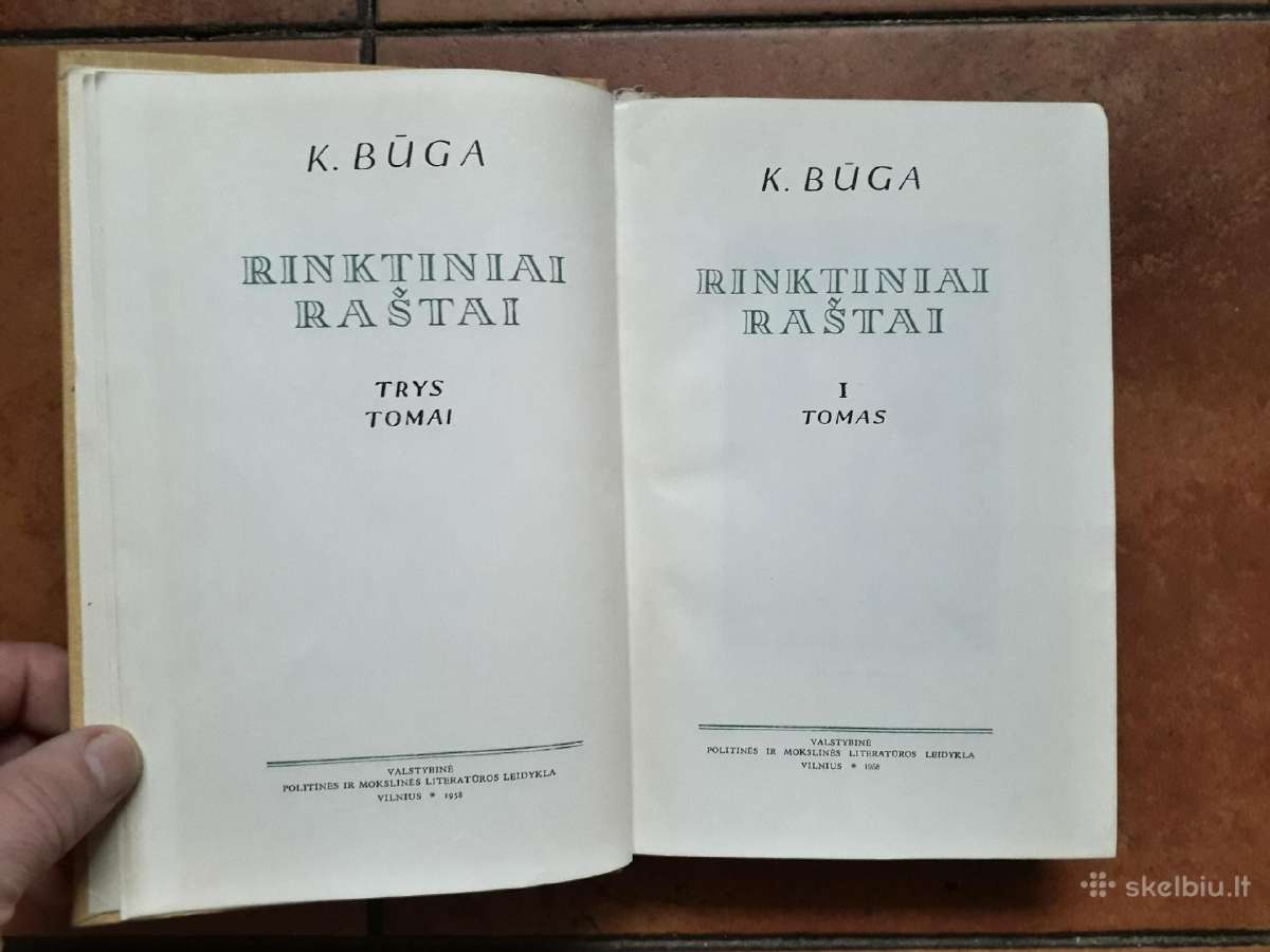 K. Būga "Rinktiniai raštai" 1958-1961 m. 3 tomai - nuotraukos Nr. 4