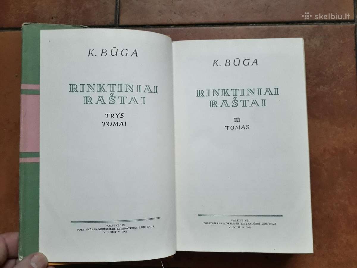 K. Būga "Rinktiniai raštai" 1958-1961 m. 3 tomai - nuotraukos Nr. 18