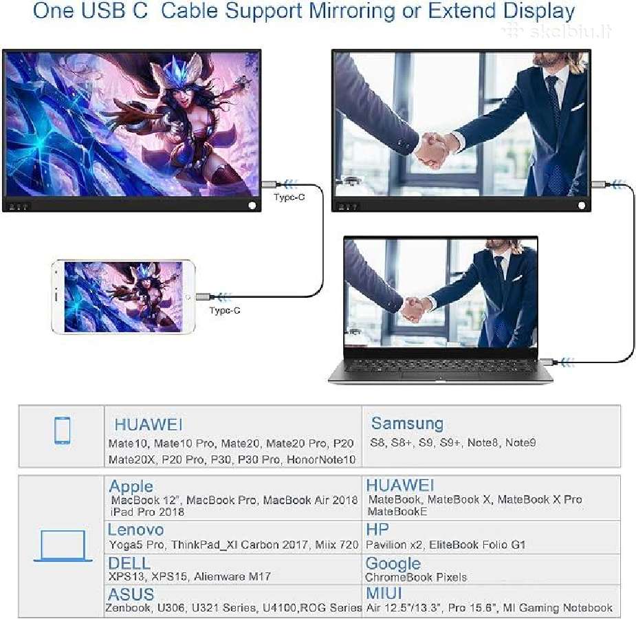 Monitorius 15.6 Inch 3k, full HD - nuotraukos Nr. 5