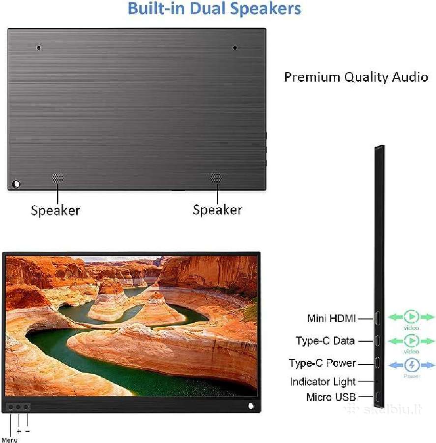 Monitorius 15.6 Inch 3k, full HD - nuotraukos Nr. 7