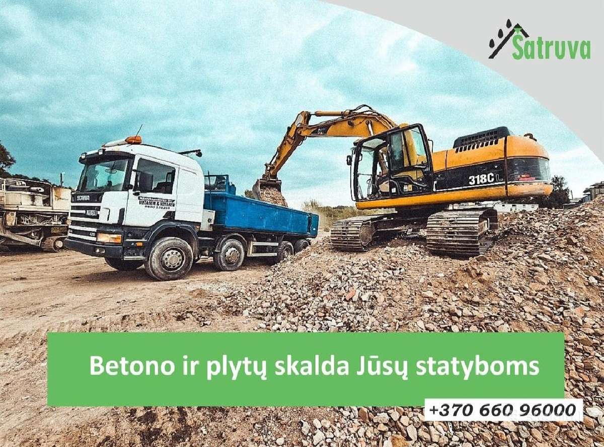 Statybinių atliekų išvežimas, konteineriu nuoma. - nuotraukos Nr. 2