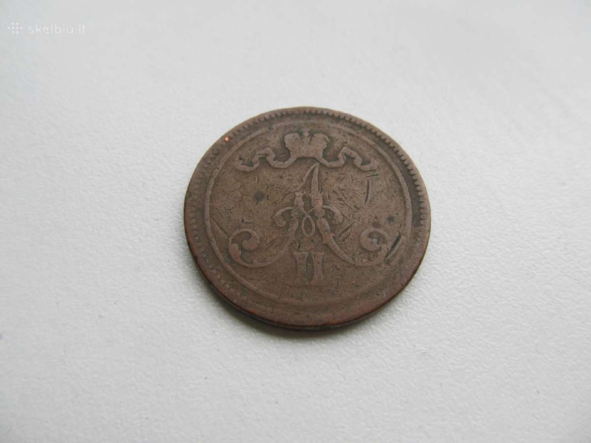 10 pennia , Rusija Suomija ,1865 - nuotraukos Nr. 2