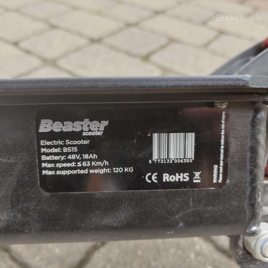 Paspirtukas Beaster Bs15 - nuotraukos Nr. 5