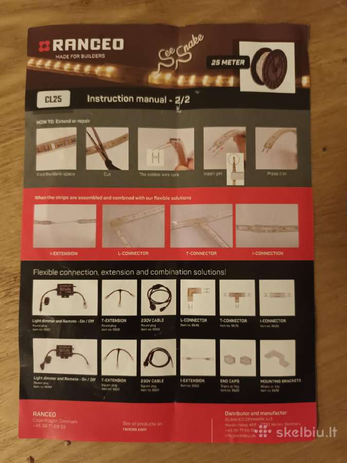 LED lauko juosta,dviguba,hermetinė,balta 220v - nuotraukos Nr. 2