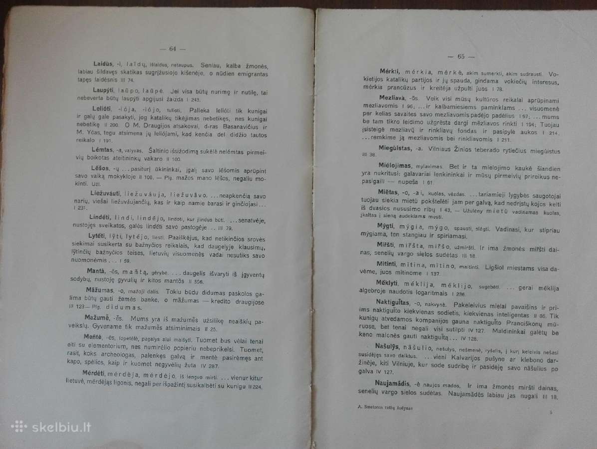 Antano Smetonos Raštų Žodynas Masiliūnas K. 1934 m - nuotraukos Nr. 6
