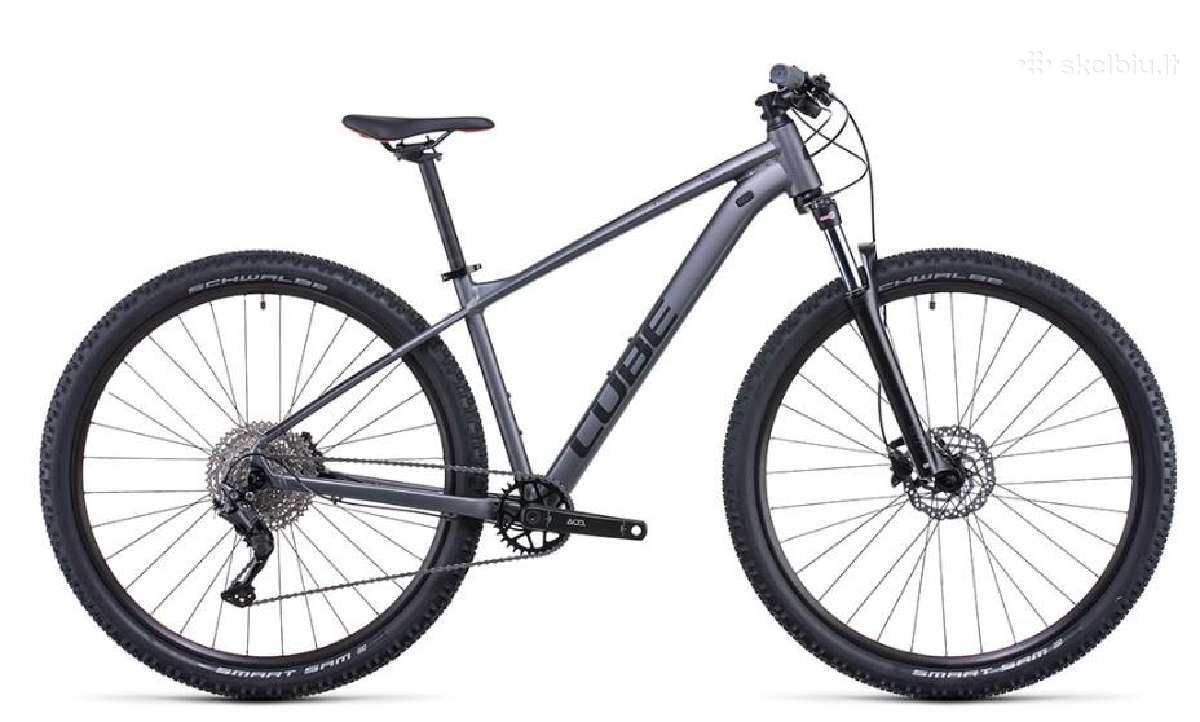 Dviratis Cube Aim Ex 29 grey'n'red
