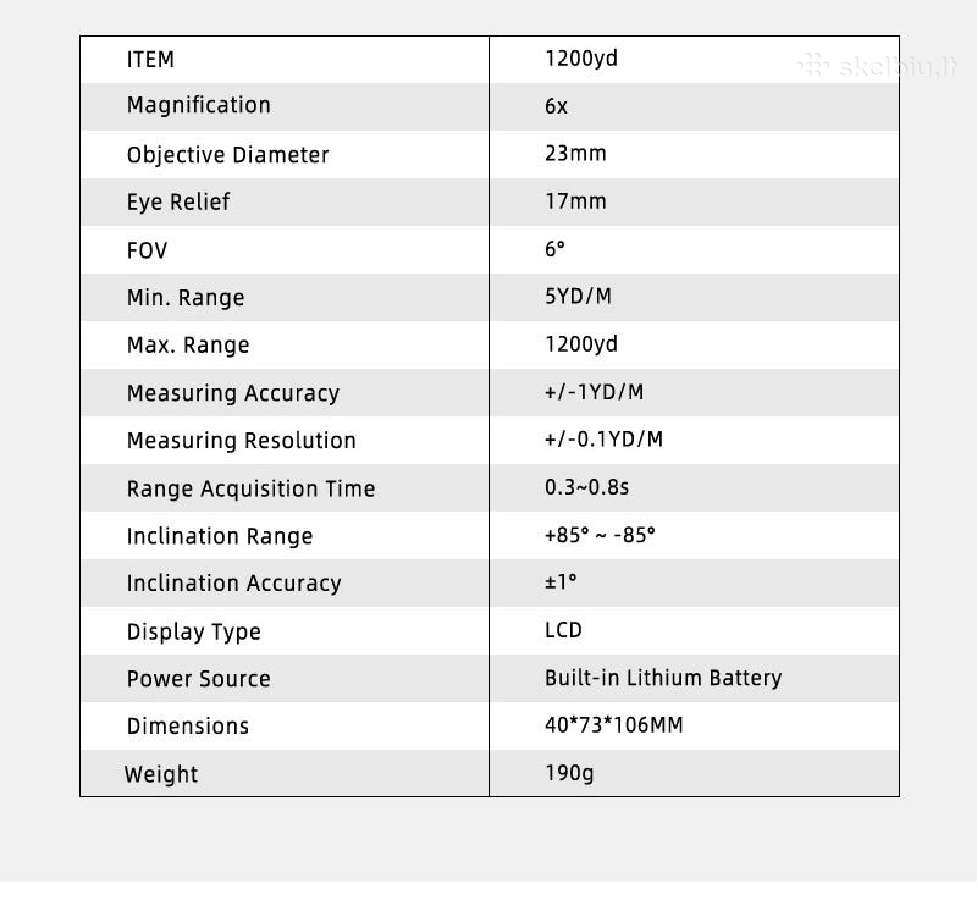 Įvairūs! Lazerinis tolimatis Artbull 1200m su LCD - nuotraukos Nr. 9