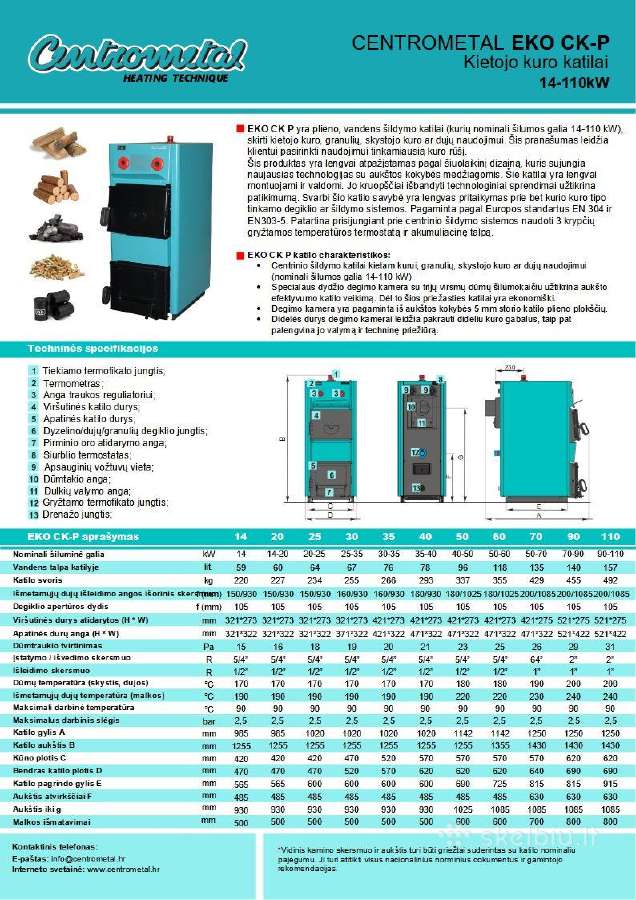 Kieto kuro katilas 25kw - nuotraukos Nr. 2