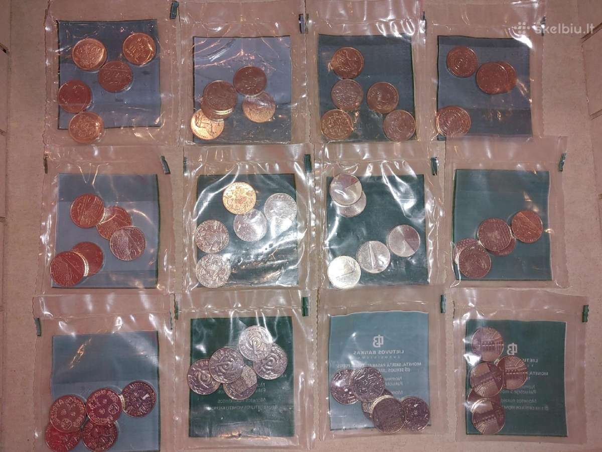 Pilni rinkiniai 1,5€ Lietuviškų monetų