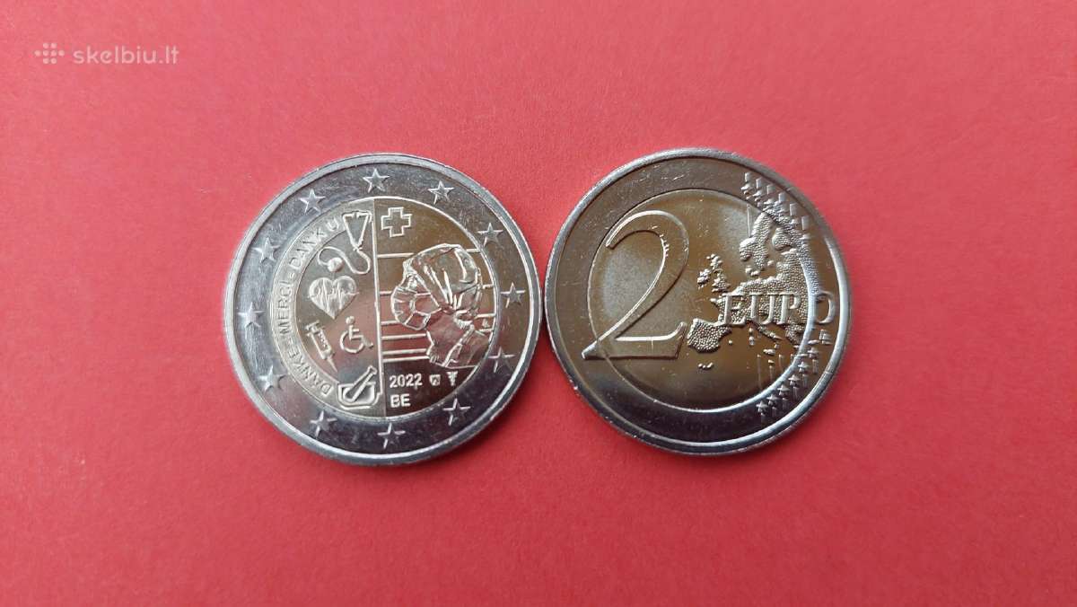 Belgija 2022m. 2 € “medicina-covid“unc