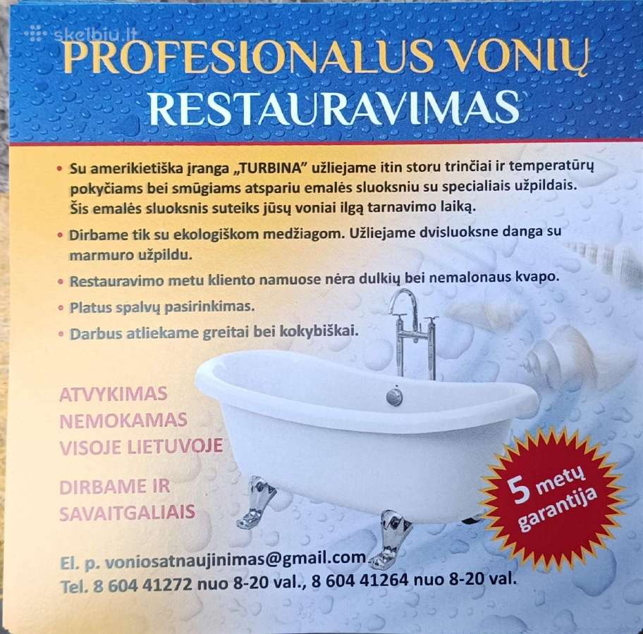 Vonių Restauravimas - nuotraukos Nr. 5