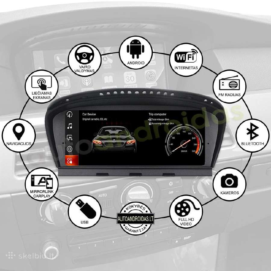 Bmw 3 E90 Bmw 5 E60 2004-12 Android multimedia GPS - nuotraukos Nr. 2