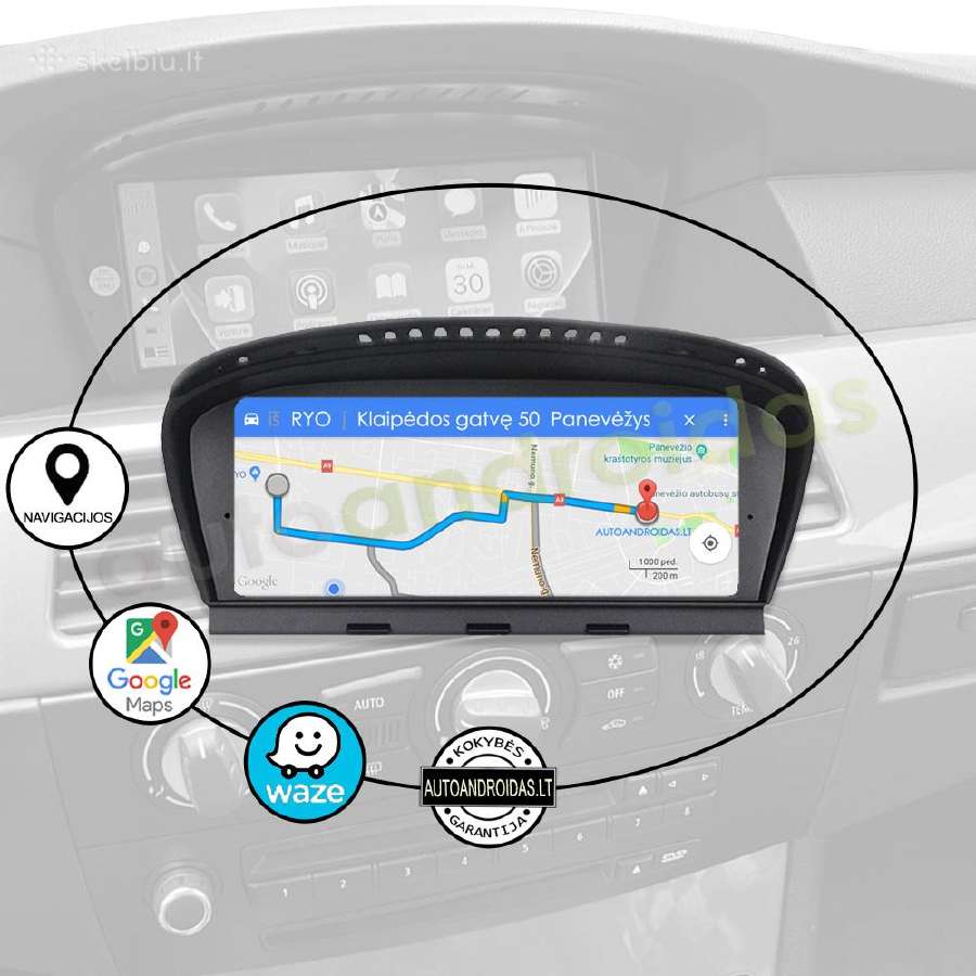 Bmw 3 E90 Bmw 5 E60 2004-12 Android multimedia GPS - nuotraukos Nr. 11