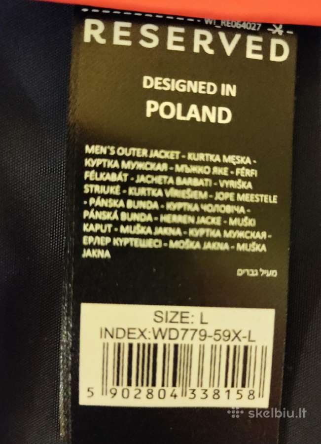 Vyriškas paltas "reserved"-"l". - nuotraukos Nr. 12