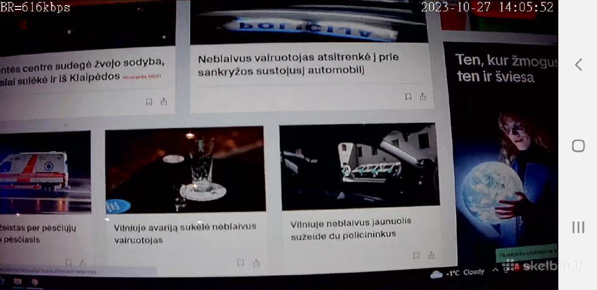 Slapta kamera saga su 4G tekstams, rūbams, automob - nuotraukos Nr. 11