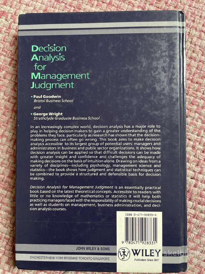 Decision analysis for Management Judgment - nuotraukos Nr. 2