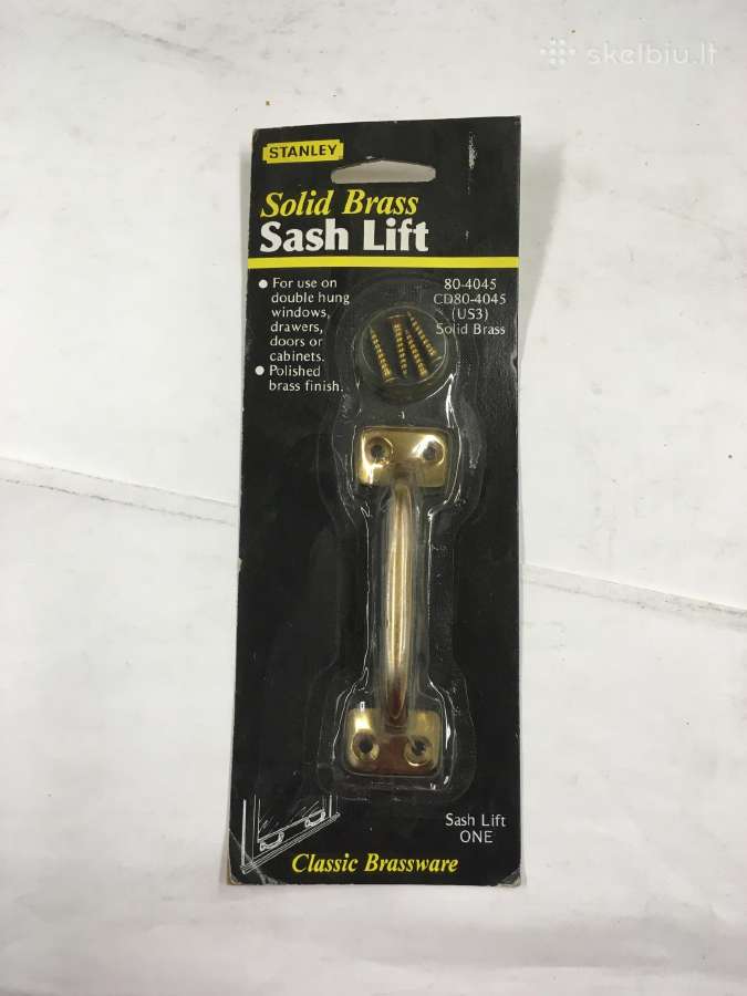 Stanley žalvarinė rankena / sash lift 10cm