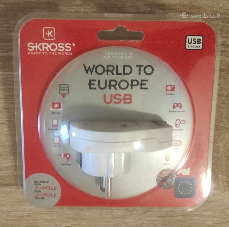 Skross World to Europe Usb Adapteris