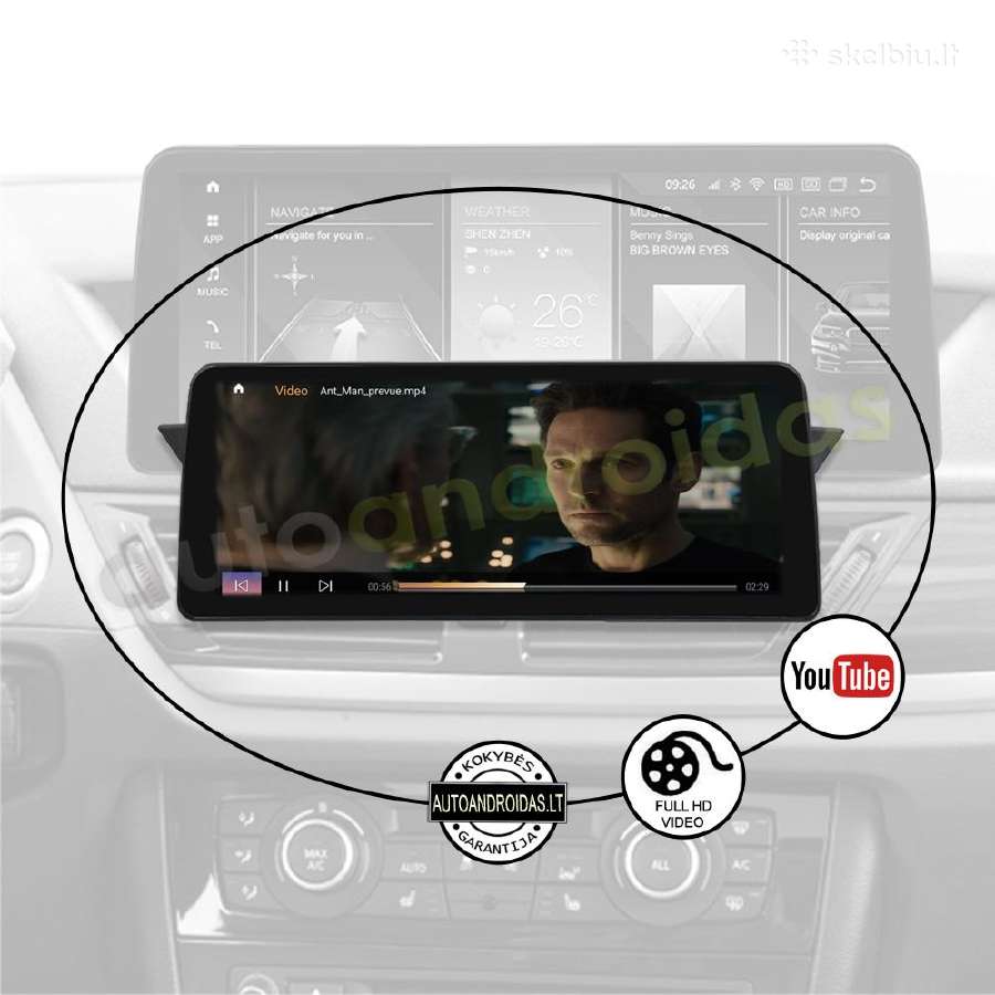 Bmw X1 E84 Android multimedia 12 colių ekranu - nuotraukos Nr. 9
