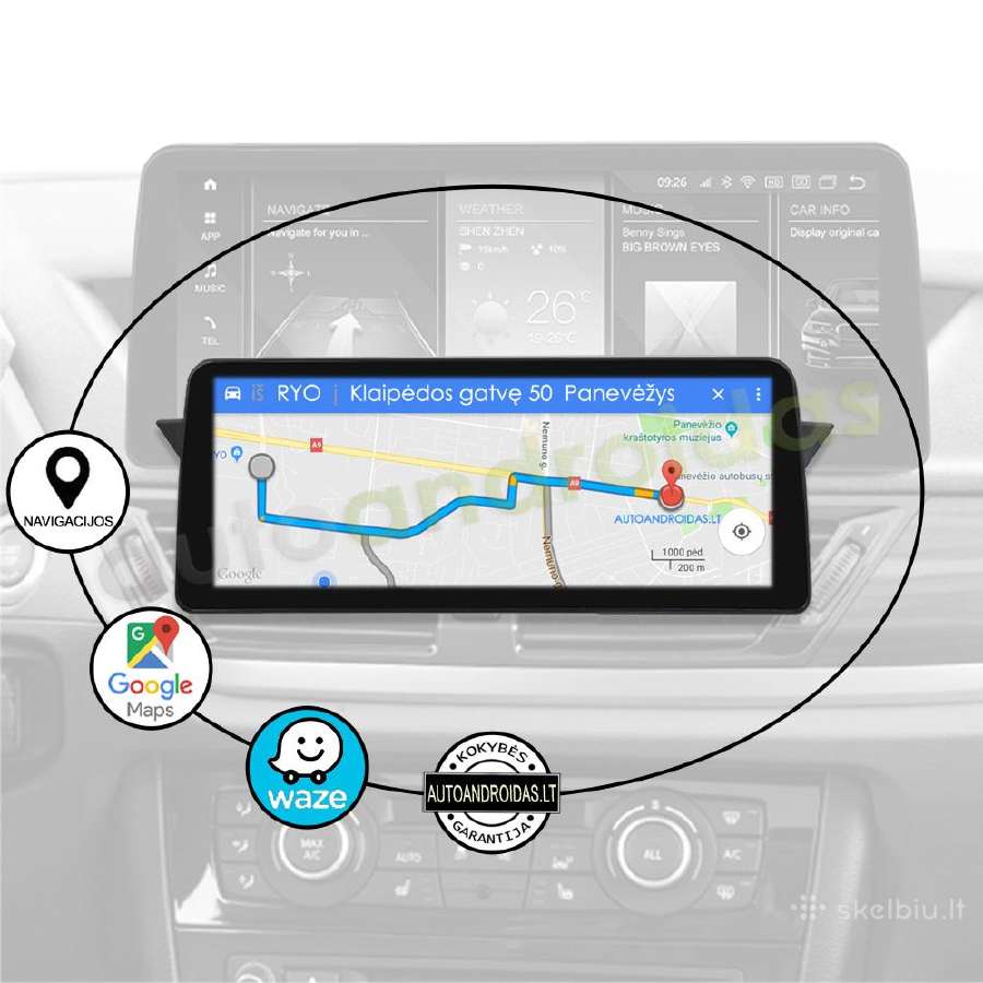 Bmw X1 E84 Android multimedia 12 colių ekranu - nuotraukos Nr. 11