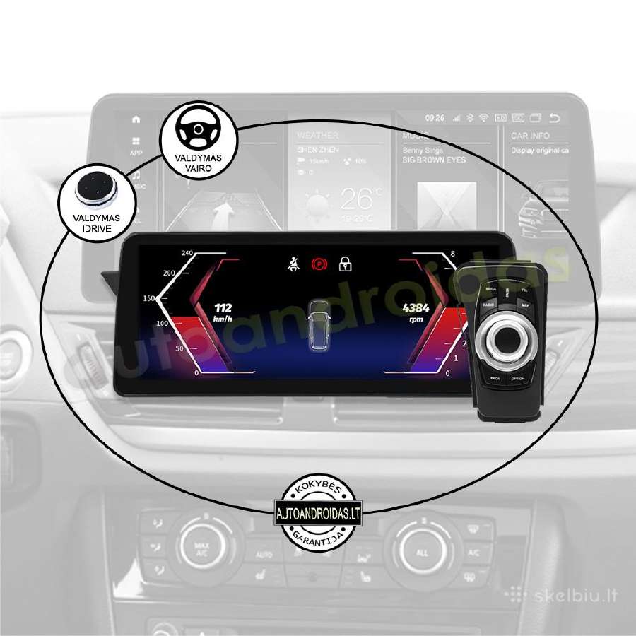 Bmw X1 E84 Android multimedia 12 colių ekranu - nuotraukos Nr. 12