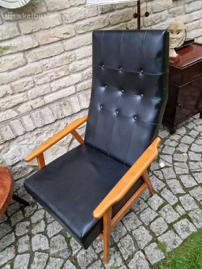 Vintažinis mid century autorinis fotelis - nuotraukos Nr. 2