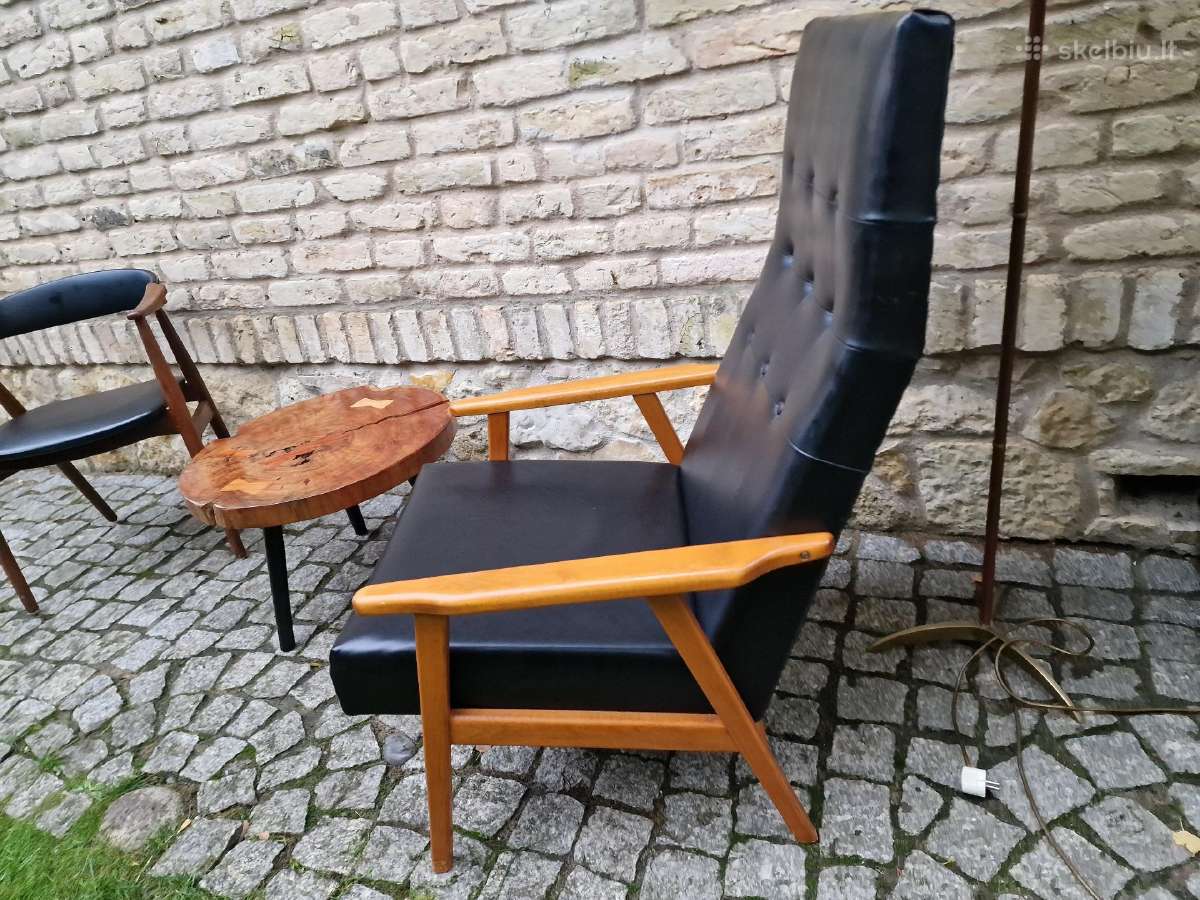 Vintažinis mid century autorinis fotelis - nuotraukos Nr. 3