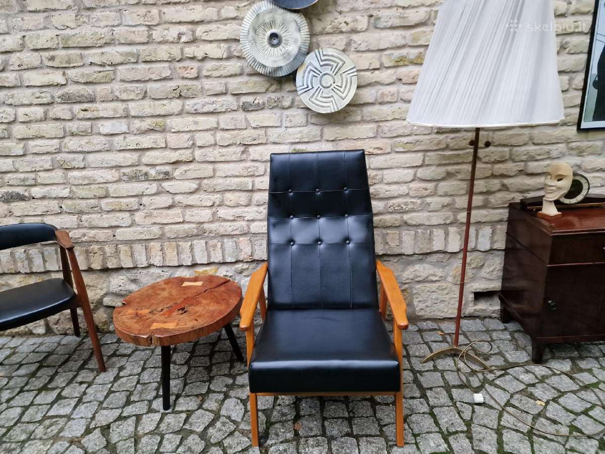 Vintažinis mid century autorinis fotelis - nuotraukos Nr. 4