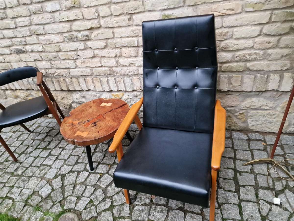 Vintažinis mid century autorinis fotelis - nuotraukos Nr. 7