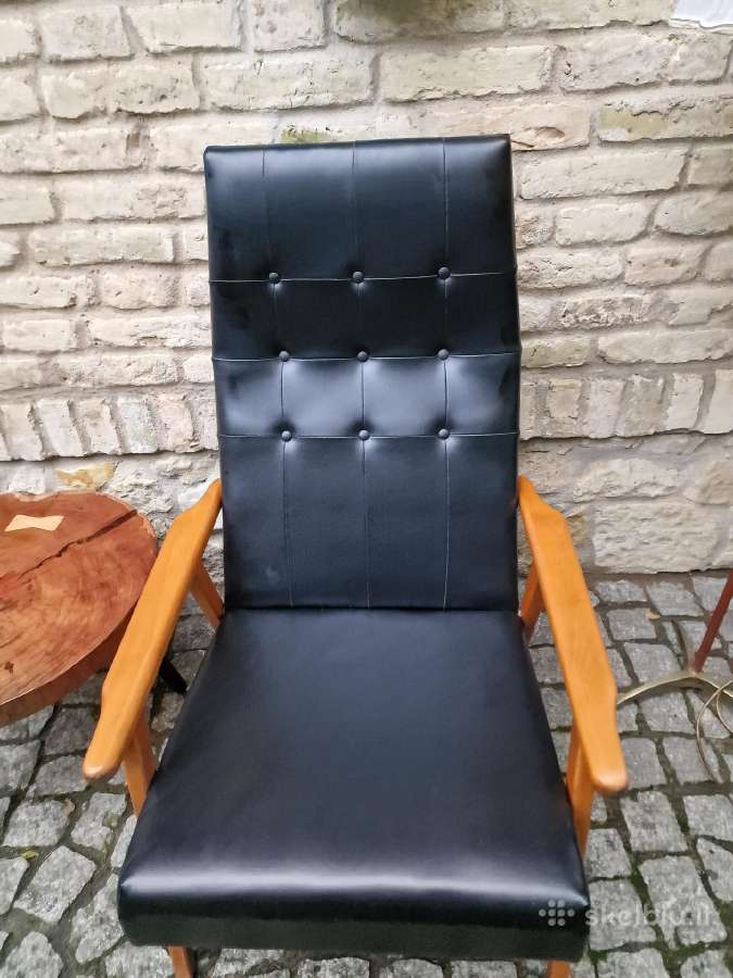 Vintažinis mid century autorinis fotelis - nuotraukos Nr. 9
