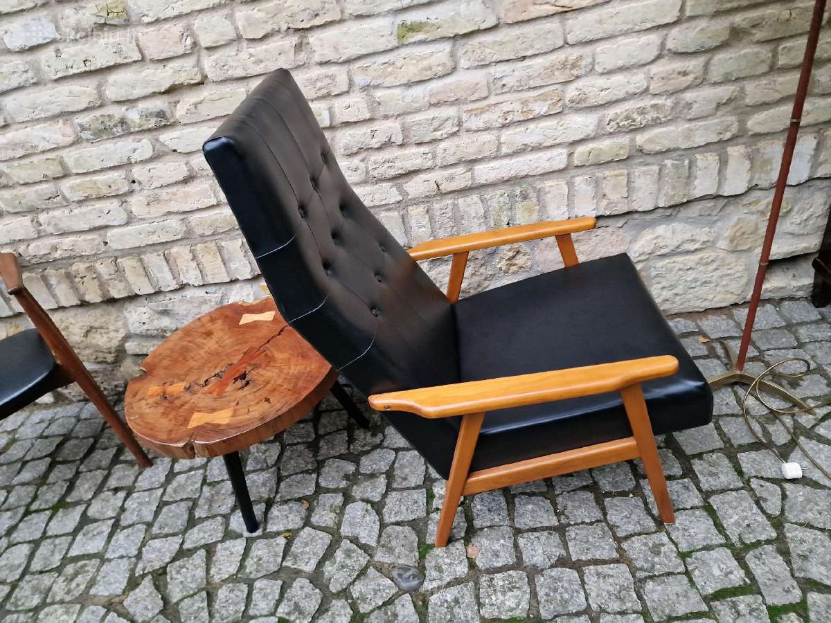 Vintažinis mid century autorinis fotelis - nuotraukos Nr. 15