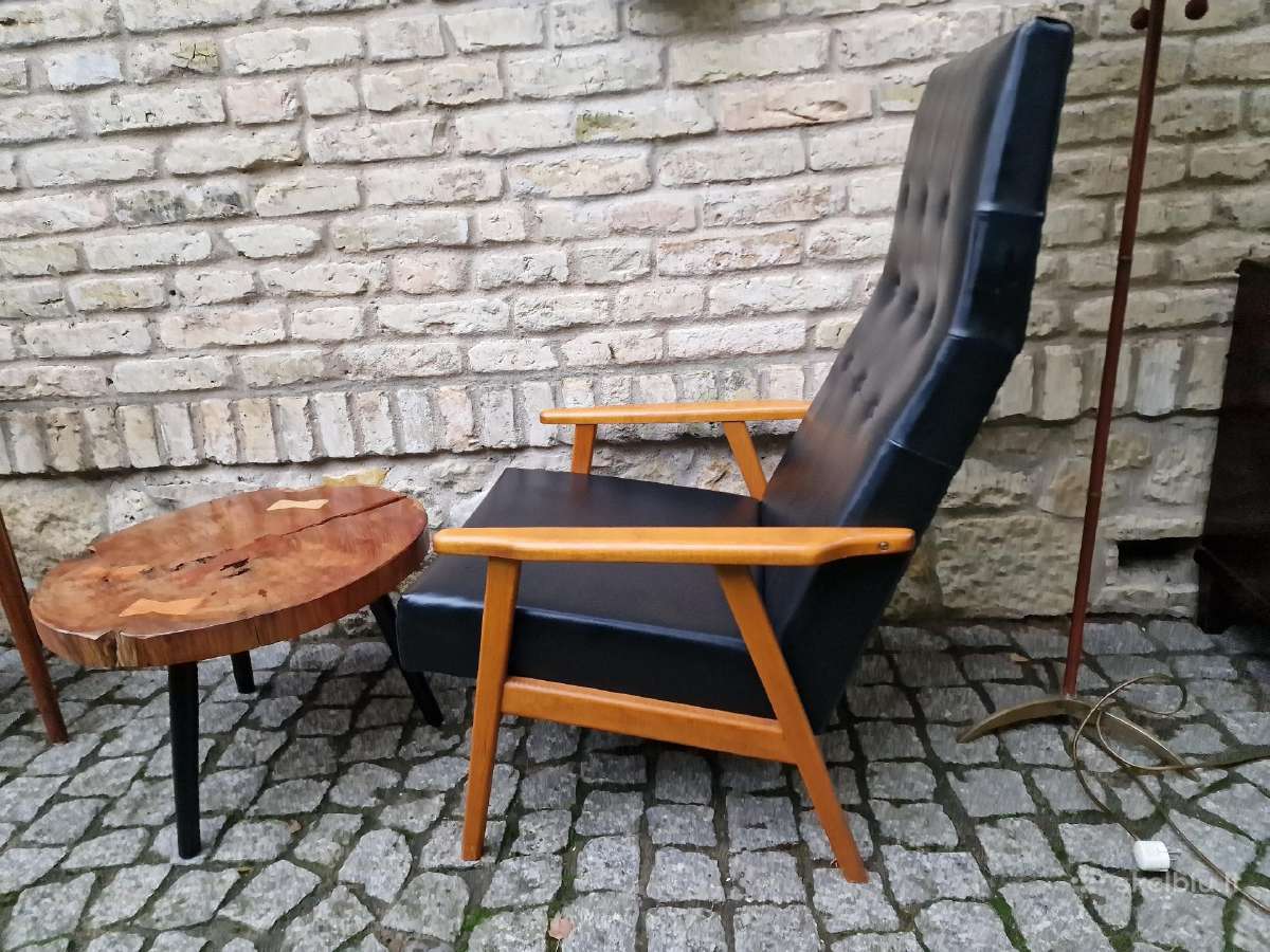 Vintažinis mid century autorinis fotelis - nuotraukos Nr. 13