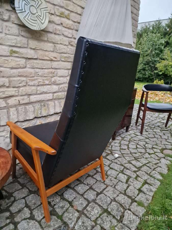 Vintažinis mid century autorinis fotelis - nuotraukos Nr. 19