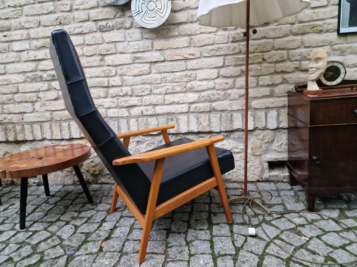 Vintažinis mid century autorinis fotelis - nuotraukos Nr. 12